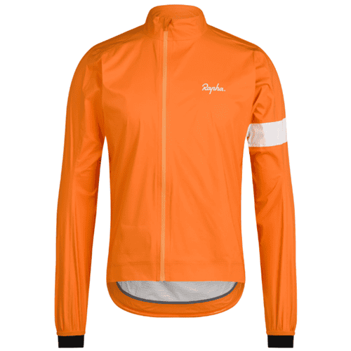 Mens Orange Rapha Core Rain II Cycling Jacket Review UK at SEIKK